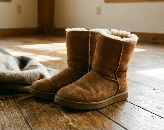 ムートンブーツの写真